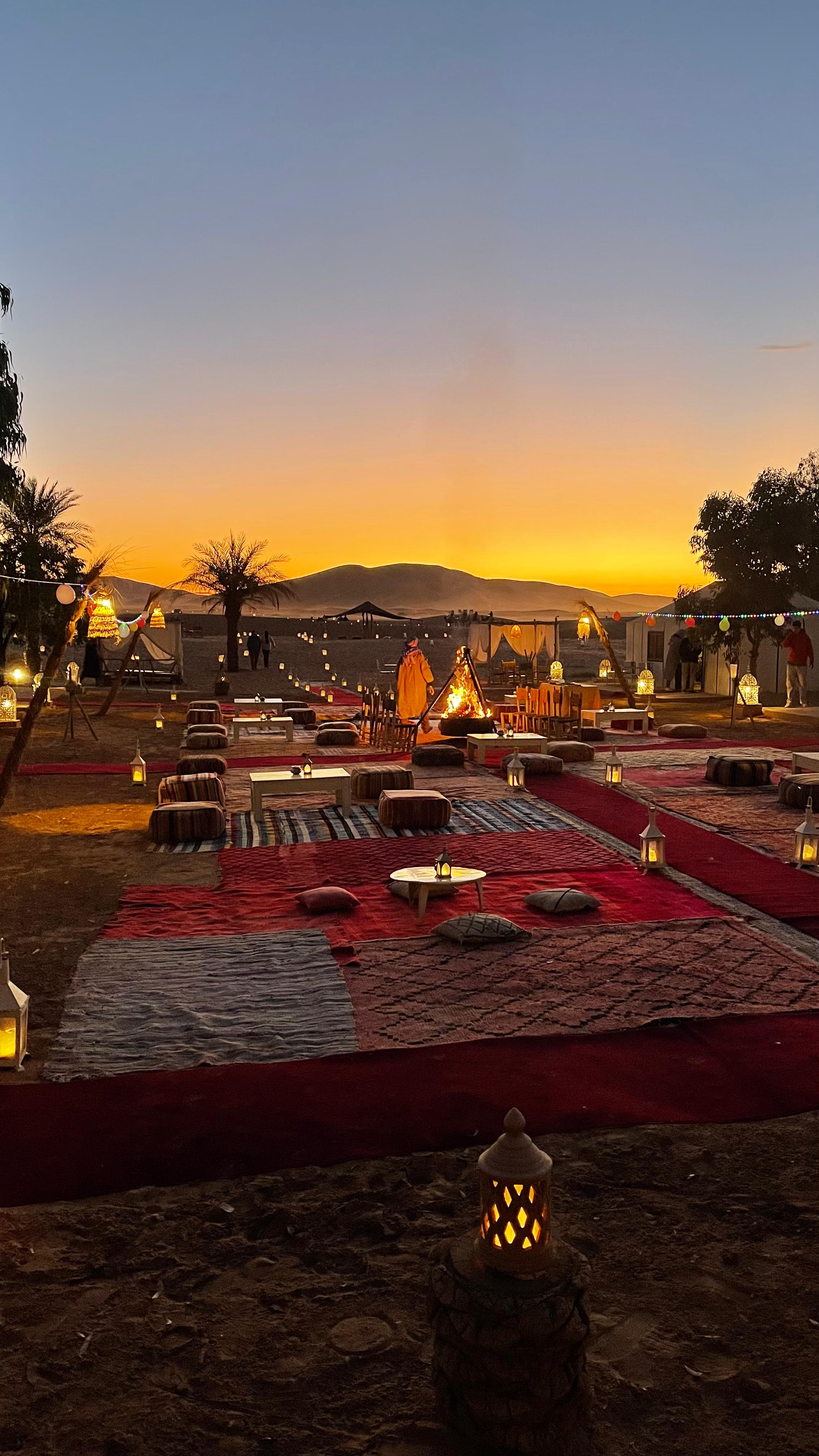 From Marrakech: Agafay Desert Sunset Dinner with Live Show